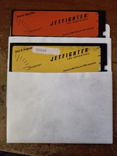 Jetfighter The Adventure Program & Data Floppy Disk Velocity IBM DOS Tandy 1988  picture