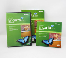 Microsoft Encarta 2007 Premium Encyclopedia Software 5 CD + DVD Research Learn picture