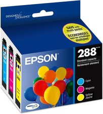 Epson 288 C/M/Y 3pk Ink Cartridges - Cyan, Magenta, Yellow (T288520-CP) 2027++ picture