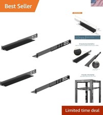2 Pack 1U Universal Rack Mount Rails,4-Post Server Rack Shelf Rail with 20.9