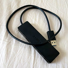 Anker A7516 2ft 4-Port USB 3.0 Hub USB-A Male to 4x USB-A Female Black  picture