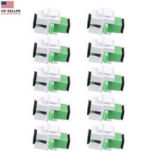 10 Pcs Fiber Optic Coupler SC Keystone Jack Coupler SC Simplex Singlemode APC A picture