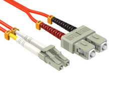 OM1 LC/SC Duplex 62.5/125 Multimode Fiber Optic Cable - 1/2/3/5/10/15m picture