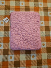 Heyday Pink Floral Quilted Tablet Sleeve Case Fits Tablets Up to 12.9