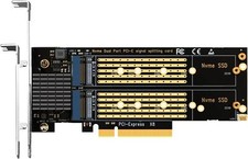 Dual M.2 Nvme To Pcie 4.0 X8 Adapter Supports 2 Ssds For Intel Amd picture