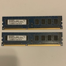Elpida DDR3 SDRAM DIMM 2GB (2x1GB) PC3-8500U 240-Pin RAM EBJ10UE8BDF0-AE-F picture