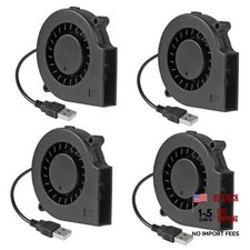 4Pcs 75mm USB Fan 75mm x 15mm Cooling Turbo Blower Fan 5V 7515 USB 4pcs 2.95in picture