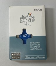 Ultimate Backup 4 In 1 Multi-Port Storage Device - Blue - 128GB - iPhone/Adroid picture
