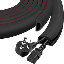 Wall Cord Hider, Flexible Self-Adhesive Wire Cover, Side-Open Cable Raceway for picture