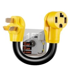 NEMA Stove to Dryer Adapter Cord, STW 10AWG/3C 10-50P to 14-30R picture
