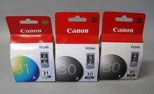 Lot of 3 -Genuine Canon PG-30 & CL-31 Black & Color Ink Cartridge OEM NEW Sealed picture