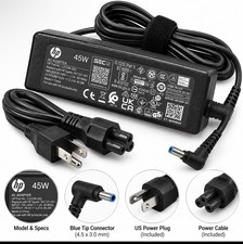 HP Original 45W Blue Tip Laptop Chargers 19.5V 2.31A Wholesale Lot of 20 picture