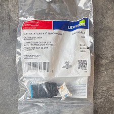 Lot of 34-Leviton Atlas-X1 QuickPort Cat 6A UTP RJ-45 Jack Blue 6AUJK-RL6. picture