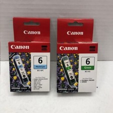 Canon BCI-6 Color Ink Cartridges 2-Pack Green & Photo Cyan BCI-6G BCI-6PC - NEW picture