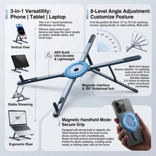 Foldable Aluminum Laptop Stand Portable Ergonomic Cooling Notebook Holder picture