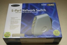 NEW IN BOX...Belkin 5-port Network Switch for files and internet connections picture
