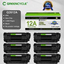 6PK BK Q2612A 12A Toner Cartridge fits for HP LaserJet 1022 1022n 1022nw Printer picture