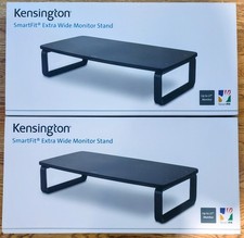 Kensington SmartFit Extra Wide Monitor Stand Adjustable Height Black 2 stands. picture