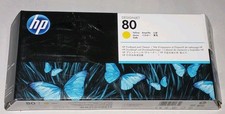 Genuine HP C4823A 80 Yellow Ink Printhead & Cleaner DesignJet 1000 1050 1055 picture