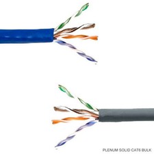 1000' Plenum CAT6 UTP Solid Bulk Cable 550MHz 23AWG RJ45 Network Bare Copper UL picture