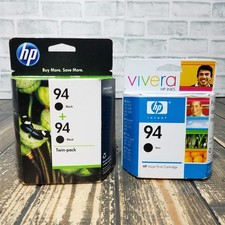 LOT of 3 - Genuine OEM HP 94 Black Ink Cartridge Sealed Box ** EXPIRED ** picture