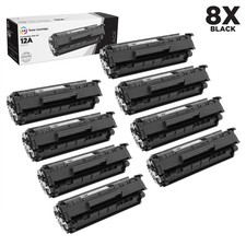LD 8PK Comp Black Laser Toner Cartridge for HP 12A Q2612A LaserJet 1015 1018 picture