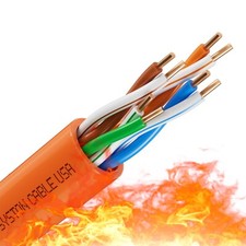 Syston Cat 5e Ethernet Cable 500ft CMP UTP 24 AWG 350 MHz Solid Copper Wire Bulk picture