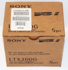 Lot of (5) Sony Ultrium 2 LTO 200gb/400gb Data Tape Cartridge - New Sealed 5x picture
