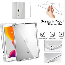 For iPad 5/6th/7th/8th/9th Gen Mini A17 Pro 2024 Clear Case Slim W/Pencil Holder picture