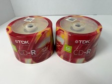 TDK CD-R 52x 700MB 80 Min Blank Recordable Discs 2x 50 Pack Sealed 100 Total picture
