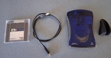 Iomega Zip 250MB USB External Disk Drive, USB Cable, stand, and 100MB disk picture