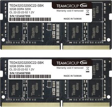 TEAMGROUP Elite DDR4 64GB (2 x 32GB) SODIMM 260 Pin Kit 3200MHz PC4-25600 CL22 picture
