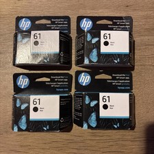 Lot Of 4 HP 61 Black Original Ink Cartridge New In Box 11/2026 picture