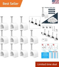 Durable 10mm Cable Clips - 100 Pcs for Easy Installation & Home Organization picture