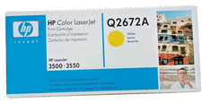 Genuine HP 309A Q2672A Yellow Toner Cartridge LaserJet 3500 3550 New Sealed picture