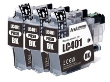3P BLACK Print Ink fits Brother Series LC401 MFC-J1010DW MFC-J1012DW MFC-J1170DW picture