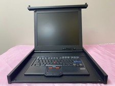 IBM 7316-TF3 17-Inch HMC Rack-Mounted Flat Panel Monitor and Keyboard and rails picture