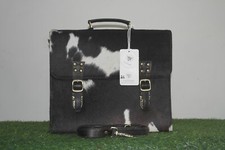 Leather Cowhide Hair on Laptop Bag - Statement Piece for Work or Travel picture
