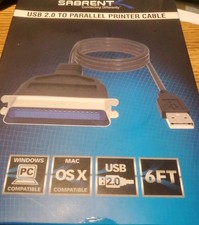 Sabrent CB-CN36 USB 2.0 to Parallel Printer Cable Centronics 36-Pin 6ft Cord NOS picture