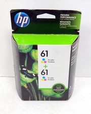 New Genuine HP 61 Tri-Color Ink Twin Pack CZ074FN #140 - Expired 3/2020 picture