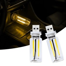 Ligrel 2pc Yellow USB Car Interior Ambient Lights picture