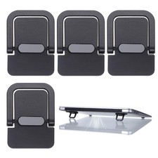 4 PCS Portable Keyboard Riser Self Adhesive Laptop Stand Invisible Feet Black picture