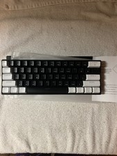 60% Mechanical Keyboard 61 Keys RGB Backlit Wired Compact Black And White picture