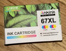 Ankink 67XL Replacement Ink Cartridges Black Tri Color NEW Exp 2027  picture