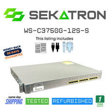 🔀 Cisco WS-C3750G-12S-S Catalyst 3750G Series Switch  • 12-Port Gigabit Switch picture