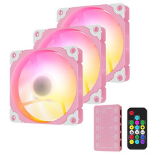 3-Pack ARGB-120 Pink 120Mm Computer PC Case Fans picture