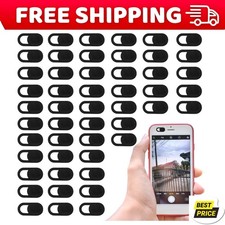 50 Pcs Black Ultra-Thin Webcam Cover Slide, Laptop Camera Privacy Protectors picture