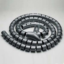 1.5m 20mm Black Spiral Wrapping Bands Cable Tidy Wrap Management Organizer Tube picture