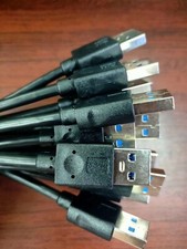 5 pcs USB3.0 AM-AM Male to Male Plug Extension Cable 30cm Black Color picture