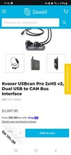 Kvaser USBcan Light 2xHS New without box half price  picture